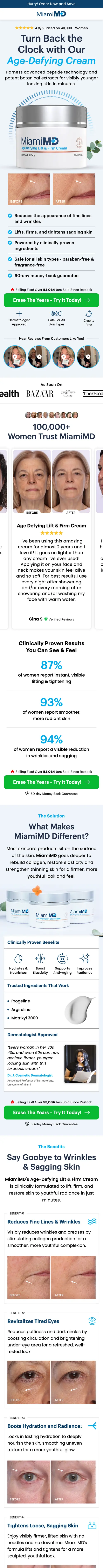 MIAMI MD landing page designed by Tierra