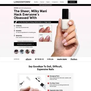 Londontown landing page by Tierra