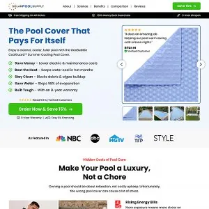 Solar Pool Supply landing page by Tierra