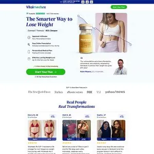 VitalMedsRx landing page by Tierra